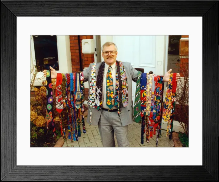 Framed Print : Colin Gregg, administrator to the Yellow Brick Road, displays his amazing fundraising Framed Print : Colin Gregg, administrator to the Yellow Brick Road, displays his amazing fundraising