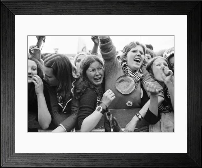 Framed Print : Audience scenes of hysteria at The David Cassidy in concert at White City Stadium Framed Print : Audience scenes of hysteria at The David Cassidy in concert at White City Stadium