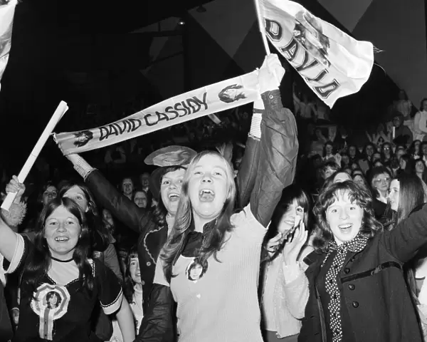 Fans scream for their idol David Cassidy, during his concert at Belle Vue, Manchester