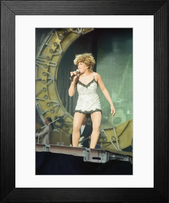 Framed Print : Tina Turner in Concert, Wildest Dreams Tour at the National Stadium, Cardiff Arms Park Framed Print : Tina Turner in Concert, Wildest Dreams Tour at the National Stadium, Cardiff Arms Park