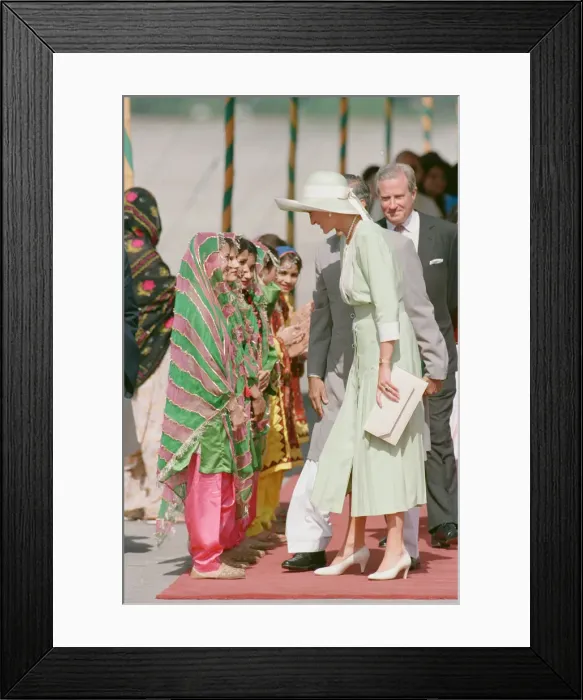 Framed Print : Princess Diana visits Pakistan in September 1991. Princess Diana is Framed Print : Princess Diana visits Pakistan in September 1991. Princess Diana is