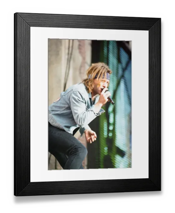 Framed Print : Bon Jovi in Concert, These Days Tour, National Stadium, Cardiff Arms Park, Cardiff, Wales Framed Print : Bon Jovi in Concert, These Days Tour, National Stadium, Cardiff Arms Park, Cardiff, Wales