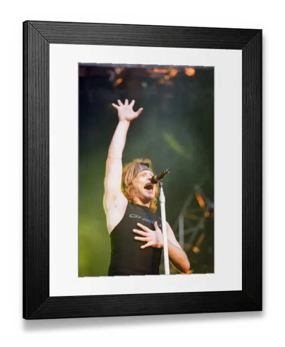 Framed Print : Bon Jovi in Concert, These Days Tour, National Stadium, Cardiff Arms Park, Cardiff, Wales