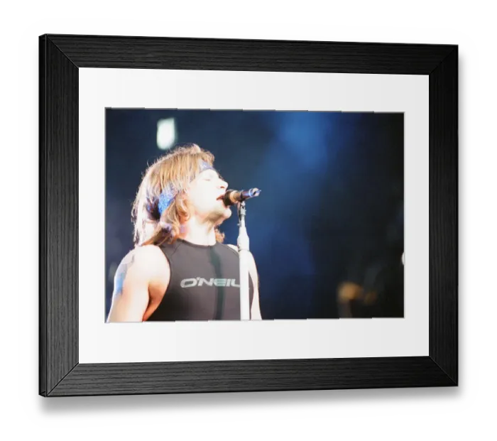 Framed Print : Bon Jovi in Concert, These Days Tour, National Stadium, Cardiff Arms Park, Cardiff, Wales Framed Print : Bon Jovi in Concert, These Days Tour, National Stadium, Cardiff Arms Park, Cardiff, Wales
