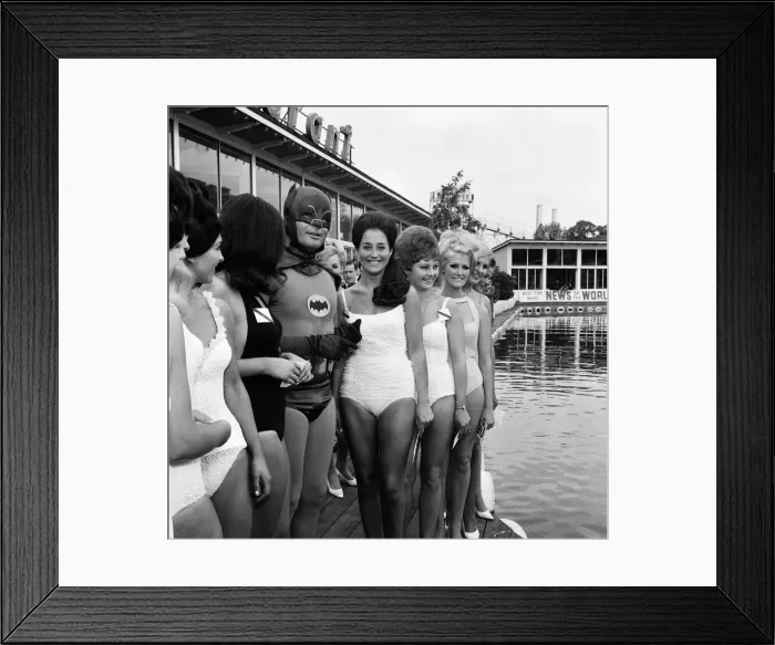 Framed Print : The All Star Gala at Battersea Fun Fair. Batman (actor Adam West Framed Print : The All Star Gala at Battersea Fun Fair. Batman (actor Adam West