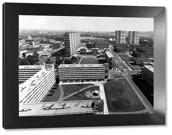 Aerial views of Glasgow, Scotland. 18th June 1973