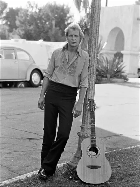 David Soul - singer, actor, musician, pictured in Los Angeles, with his guitar