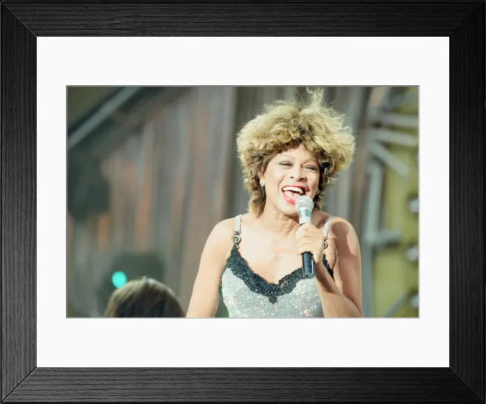 Framed Print : Tina Turner in Concert, Wildest Dreams Tour at the National Stadium, Cardiff Arms Park Framed Print : Tina Turner in Concert, Wildest Dreams Tour at the National Stadium, Cardiff Arms Park