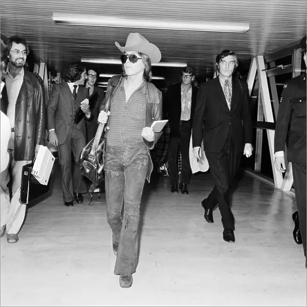 David Cassidy, singer and actor, arrives at Heathrow Airport in 1972