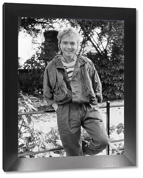 David Cassidy, singer, actor and musician, in 1985. Pictured in Clapham Common, London