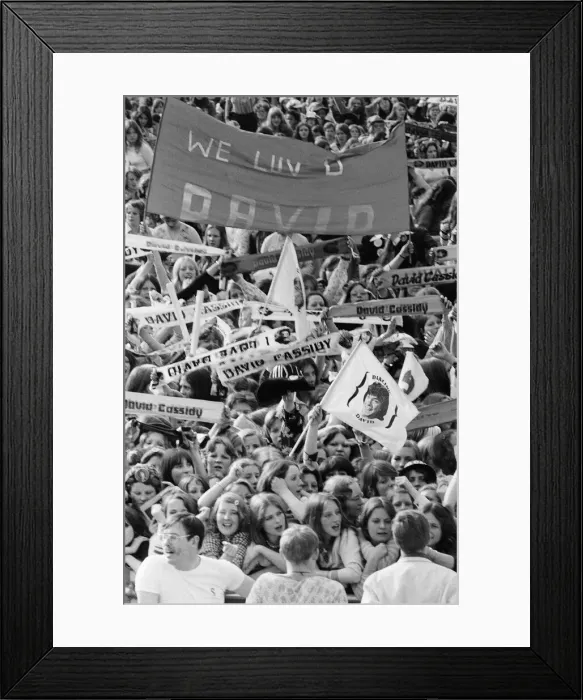 Framed Print : Audience scenes of hysteria at The David Cassidy in concert at White City Stadium Framed Print : Audience scenes of hysteria at The David Cassidy in concert at White City Stadium