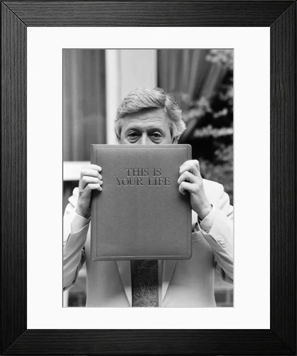 Framed Print : Michael Aspel, host of This Is Your Life'. 31st March 1988 Framed Print : Michael Aspel, host of This Is Your Life'. 31st March 1988