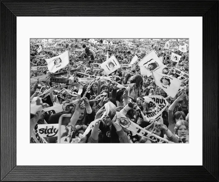 Framed Print : Audience scenes of hysteria at The David Cassidy in concert at White City Stadium Framed Print : Audience scenes of hysteria at The David Cassidy in concert at White City Stadium