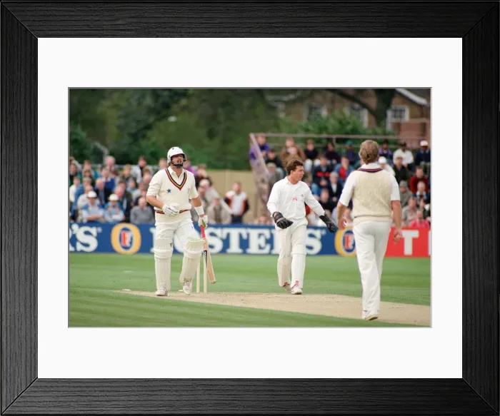 Framed Print : Durham v Lancashire, First Class Cricket challenge. 19th April 1992 Framed Print : Durham v Lancashire, First Class Cricket challenge. 19th April 1992
