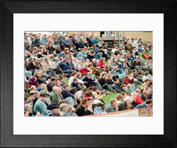 Framed Print : Durham v Lancashire, First Class Cricket challenge. 19th April 1992 Framed Print : Durham v Lancashire, First Class Cricket challenge. 19th April 1992
