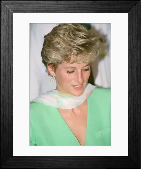Framed Print : HRH, The Princess of Wales, Princess Diana visits Pakistan in September 1991 Framed Print : HRH, The Princess of Wales, Princess Diana visits Pakistan in September 1991