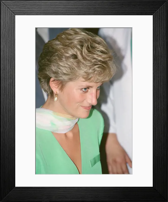 Framed Print : Princess Diana visits Pakistan in September 1991. Princess Diana is Framed Print : Princess Diana visits Pakistan in September 1991. Princess Diana is