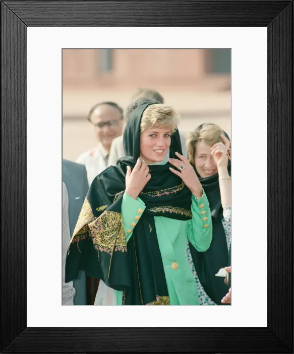 Framed Print : Princess Diana visits Pakistan in September 1991. Princess Diana is Framed Print : Princess Diana visits Pakistan in September 1991. Princess Diana is