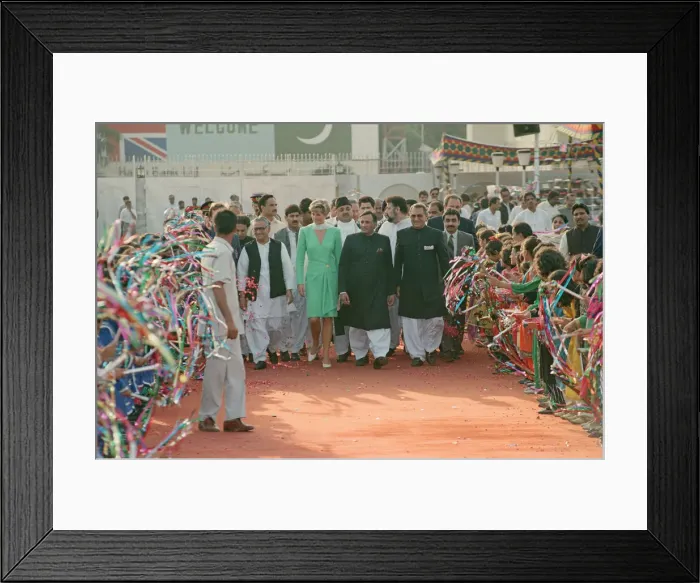 Framed Print : Princess Diana visits Pakistan in September 1991. Princess Diana is Framed Print : Princess Diana visits Pakistan in September 1991. Princess Diana is