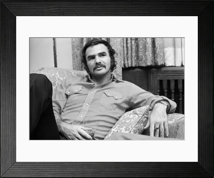 Framed Print : American actor Burt Reynolds at the Dorchester Hotel London. 6th July 1973 Framed Print : American actor Burt Reynolds at the Dorchester Hotel London. 6th July 1973