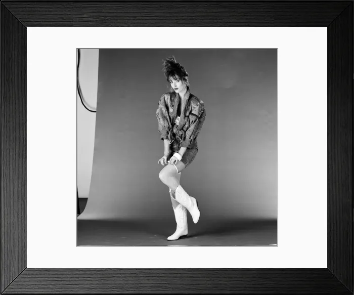 Framed Print : Denim and leather fashion shoot. 15th January 1988 Framed Print : Denim and leather fashion shoot. 15th January 1988