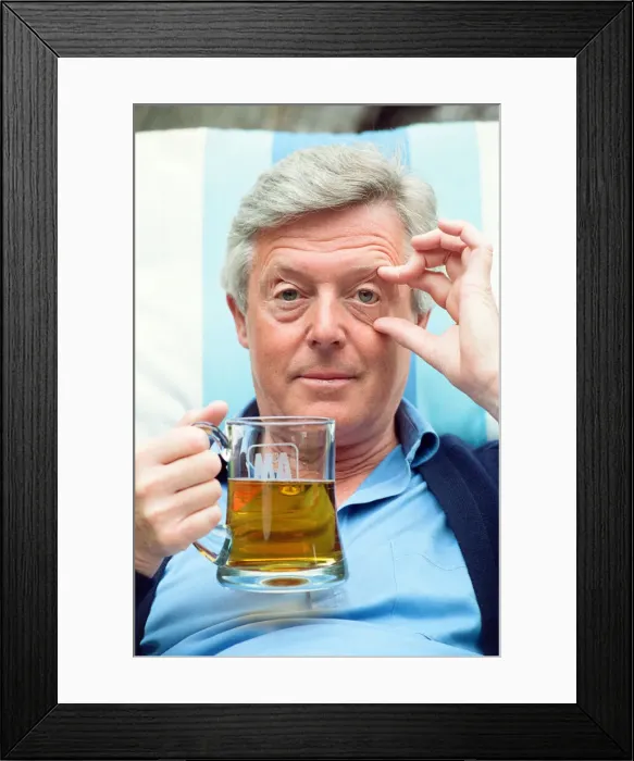 Framed Print : Television personality Michael Aspel. 29th May 1990 Framed Print : Television personality Michael Aspel. 29th May 1990