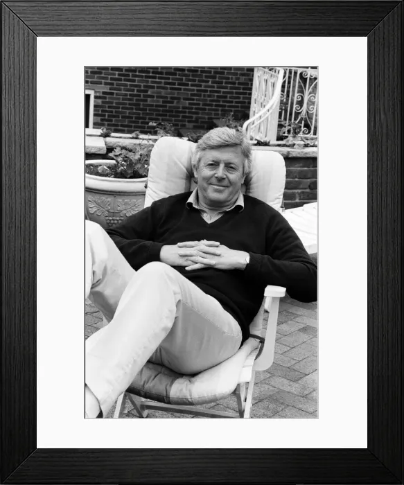 Framed Print : Michael Aspel relaxes at home. 31st May 1988 Framed Print : Michael Aspel relaxes at home. 31st May 1988