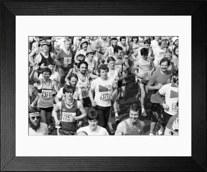 Framed Print : London Marathon 1982, Sponsored by Gillette, Sunday 9th May 1982