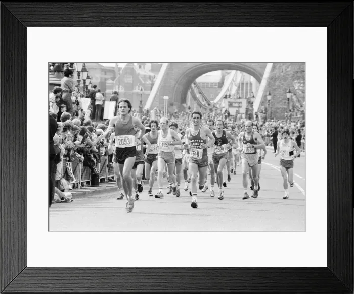 Framed Print : London Marathon 1982, Sponsored by Gillette, Sunday 9th May 1982