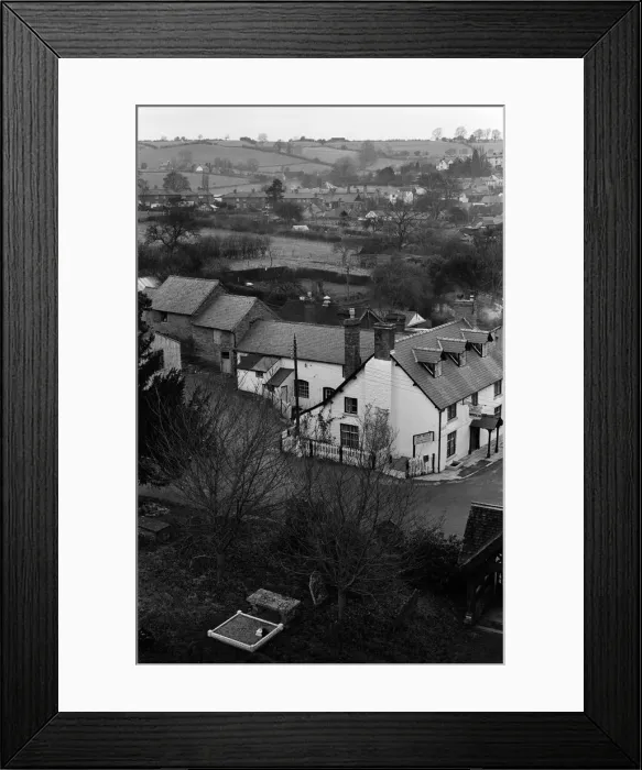 Framed Print : Scenes in Bishops Castle, Shropshire. 21st January 1964