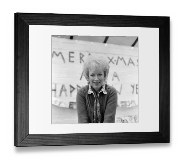 Framed Print : Actress June Whitfield pictured at her home. 16th December 1971 Framed Print : Actress June Whitfield pictured at her home. 16th December 1971