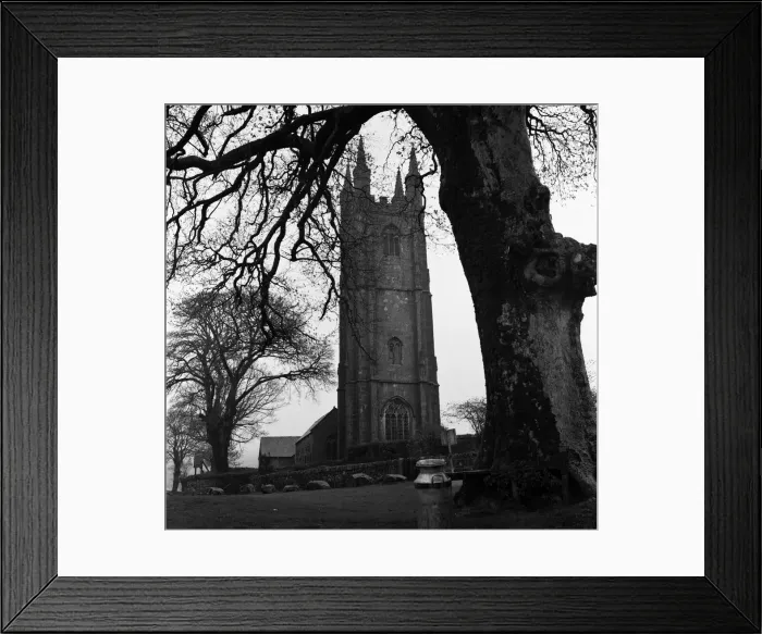 Framed Print : Church of Saint Pancras, Widecombe-in-the-Moor, Devon. 14th April 1961