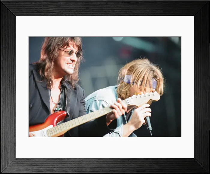 Framed Print : Bon Jovi in Concert, These Days Tour, National Stadium, Cardiff Arms Park, Cardiff, Wales
