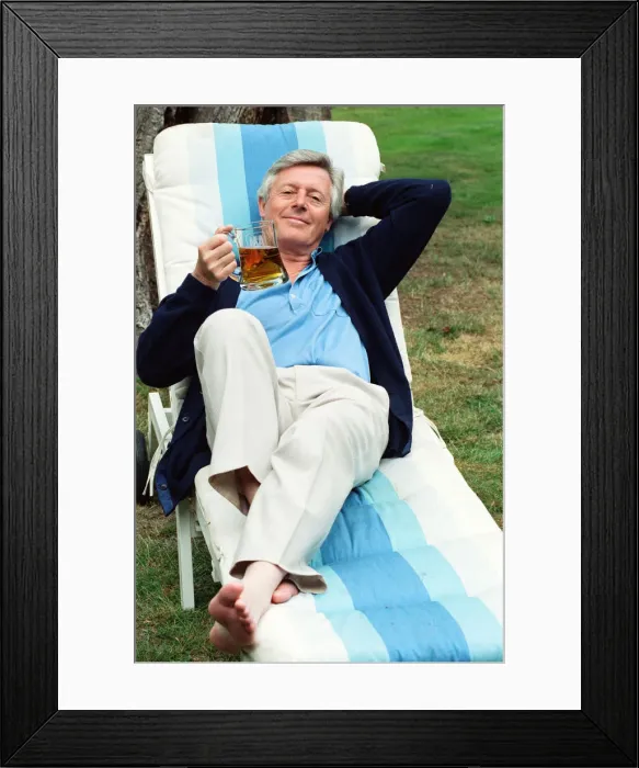 Framed Print : Television personality Michael Aspel. 29th May 1990 Framed Print : Television personality Michael Aspel. 29th May 1990