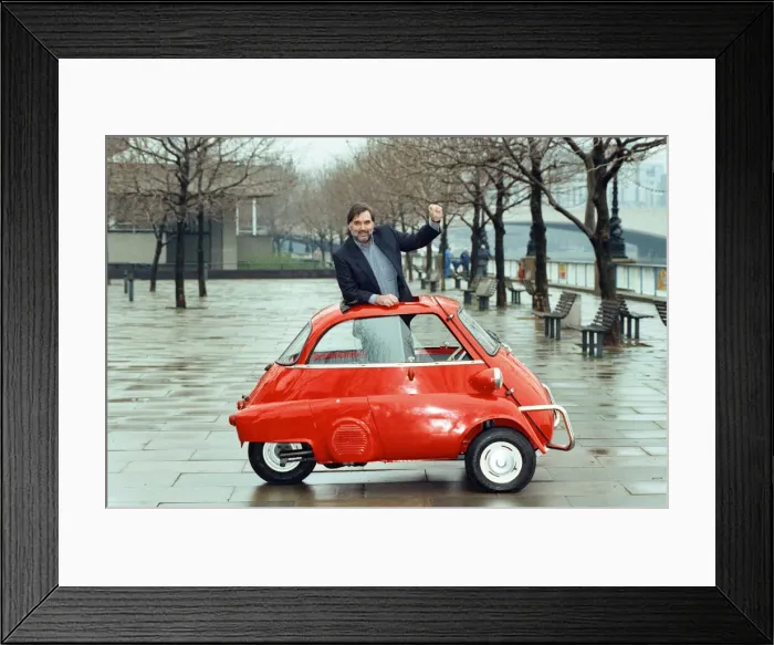 Framed Print : The launch of LWTs The Trouble With the Sixties. Pictured is George Best
