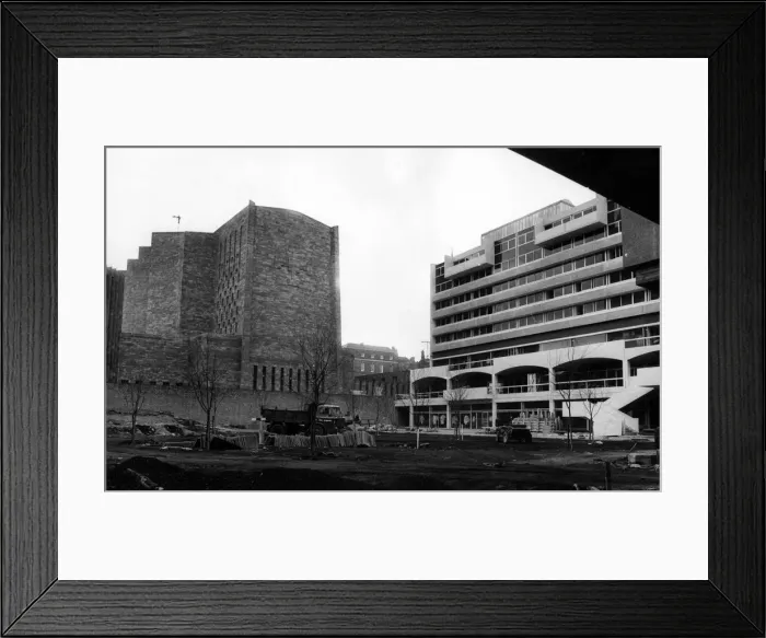 Framed Print : The De Vere Hotel, which is nearing completion, overlooked by Conventry Cathedral Framed Print : The De Vere Hotel, which is nearing completion, overlooked by Conventry Cathedral