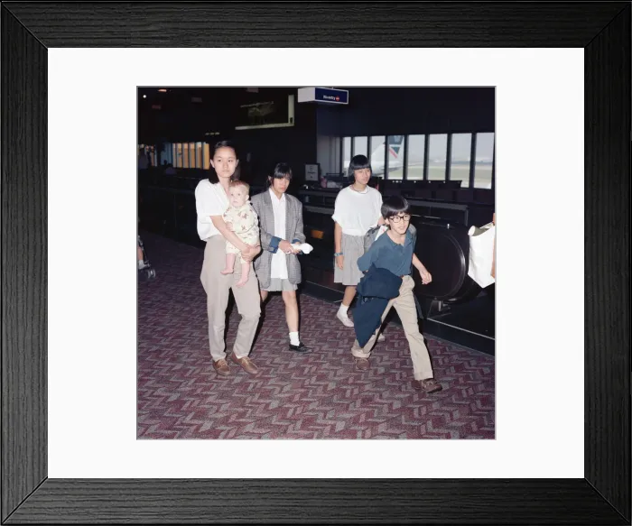 Framed Print : Some of the children of Woody Allen and his partner, actress Mia Farrow