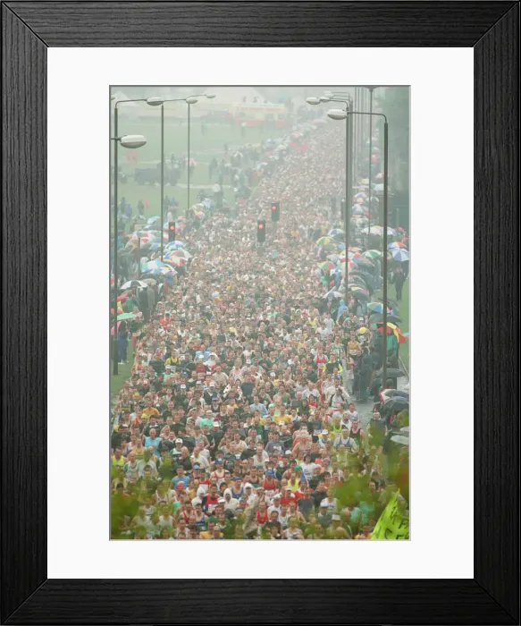 Framed Print : The London Marathon - 1990. Picture taken at the start, Greenwich Framed Print : The London Marathon - 1990. Picture taken at the start, Greenwich