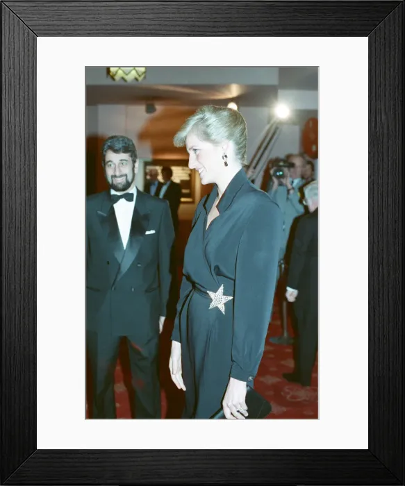 Framed Print : HRH Princess Diana, The Princess of Wales attends The Laurence Olivier Awards Framed Print : HRH Princess Diana, The Princess of Wales attends The Laurence Olivier Awards