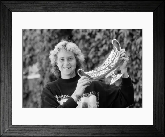 Framed Print : Claudia Kohde-Kilsch, the Womens Singles final winner of the Dow Classic Tennis