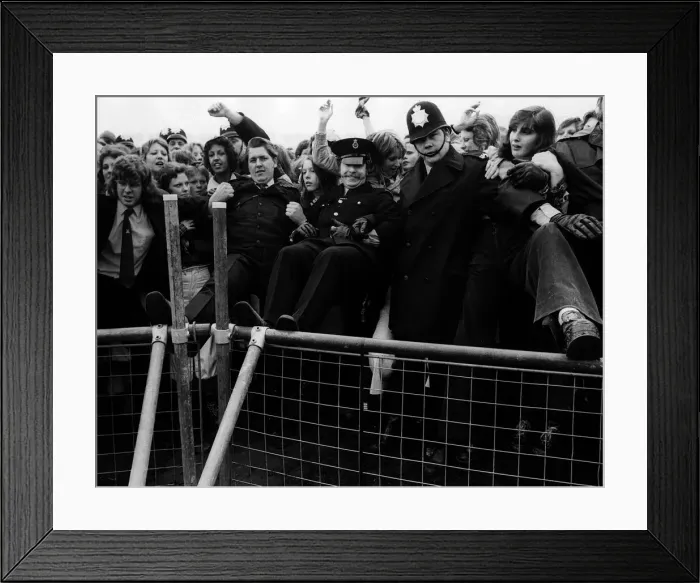 Framed Print : Bay City Rollers pop bands fans stampede at Radio 1 Funday Dbase MSI Framed Print : Bay City Rollers pop bands fans stampede at Radio 1 Funday Dbase MSI