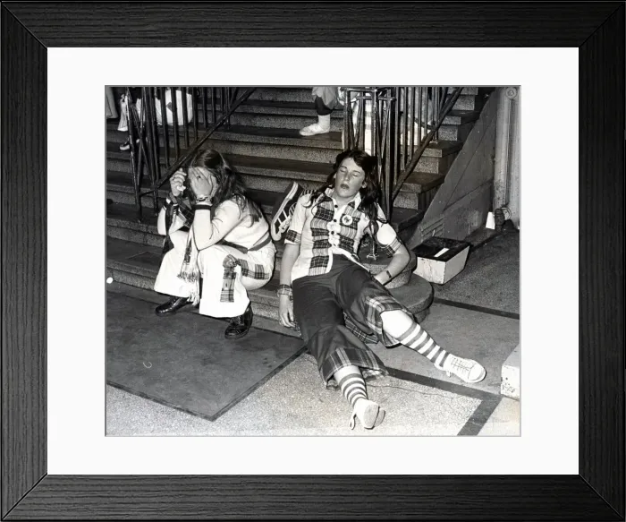 Framed Print : Music - Pop - Bay City Rollers - A night of hysterical star-worship ended peacefully Framed Print : Music - Pop - Bay City Rollers - A night of hysterical star-worship ended peacefully