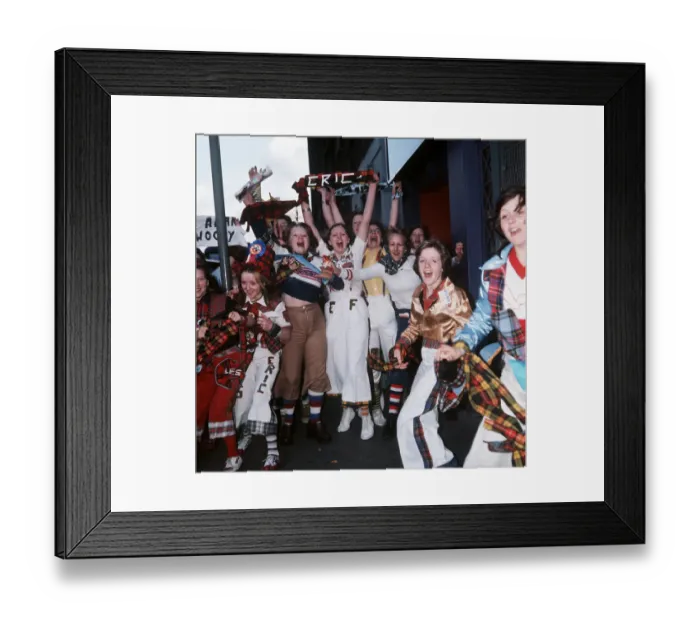 Framed Print : Bay City Rollers fans April 1975