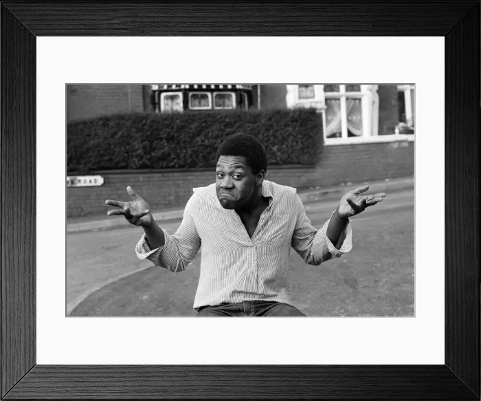 Framed Print : Comedian Lenny Henry pictured in Dudley. 10th November 1978 Framed Print : Comedian Lenny Henry pictured in Dudley. 10th November 1978