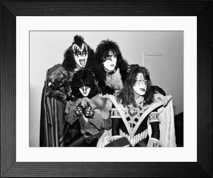 Framed Print : American rock band Kiss pictured at Heathrow Airport. 4th September 1980