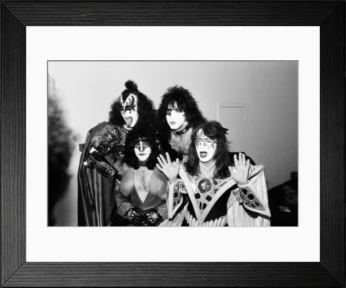 Framed Print : American rock band Kiss pictured at Heathrow Airport. 4th September 1980
