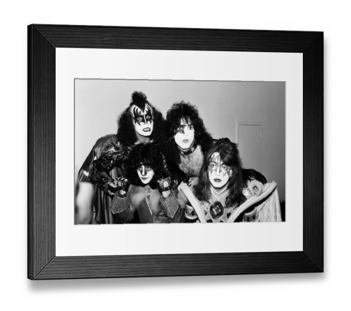 Framed Print : American rock band Kiss pictured at Heathrow Airport. 4th September 1980