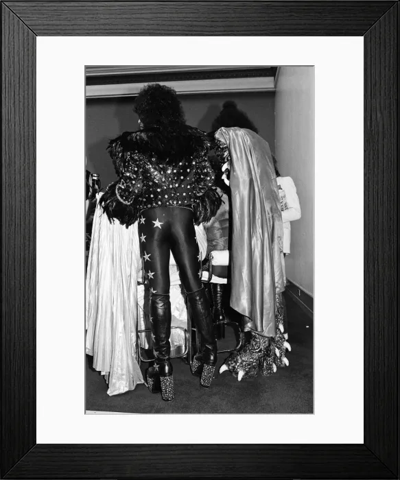 Framed Print : American rock band Kiss pictured at Heathrow Airport. 4th September 1980