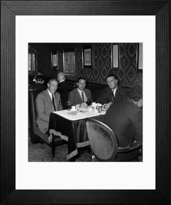 Framed Print : BBC announcers, including Michael Aspel (centre). 16th September 1967 Framed Print : BBC announcers, including Michael Aspel (centre). 16th September 1967