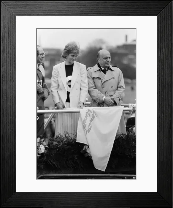 Framed Print : HRH Princess Diana, The Princess of Wales, launches the start of the 1988 London Framed Print : HRH Princess Diana, The Princess of Wales, launches the start of the 1988 London